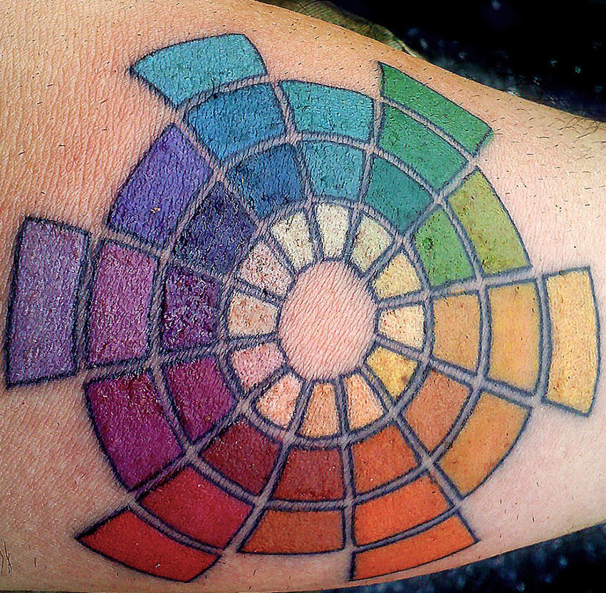 Tatuagem de círculo cromático