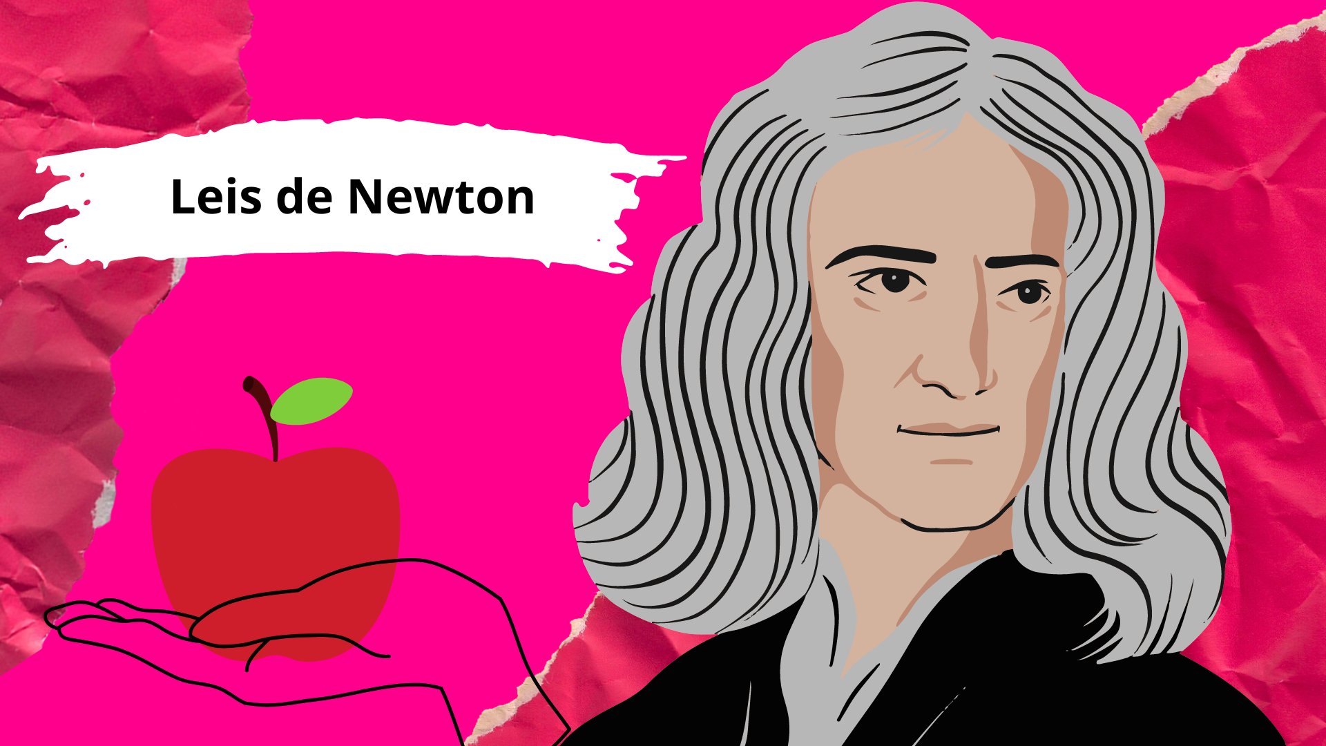 Representação das Leis de Isaac Newton.