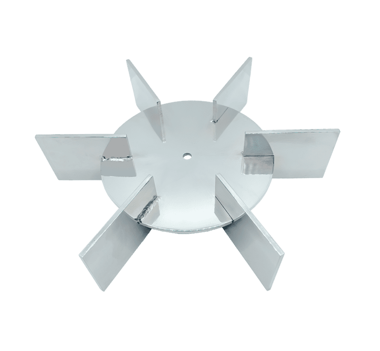 Turbina Rushton características técnicas com aletas angulares