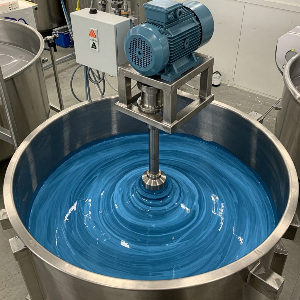 Misturador de alto cisalhamento em tanque de cosméticos