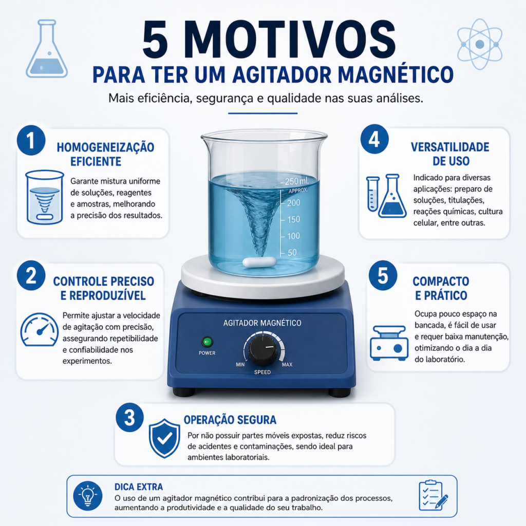 5 motivos para comprar um agitador magnético