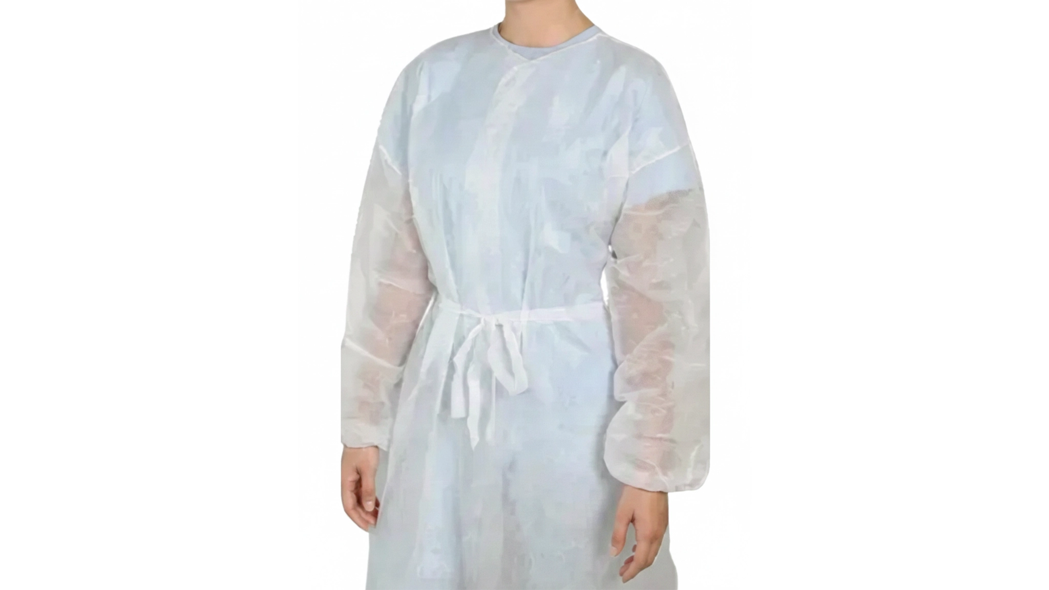 Avental para uso hospitalar de proteção em tecido não tecido