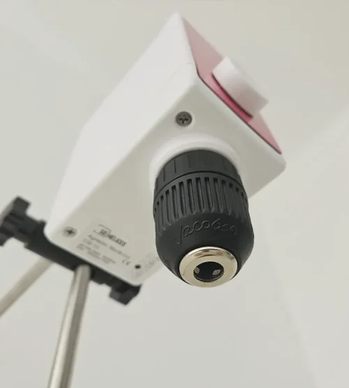 Visão inferior e mandril